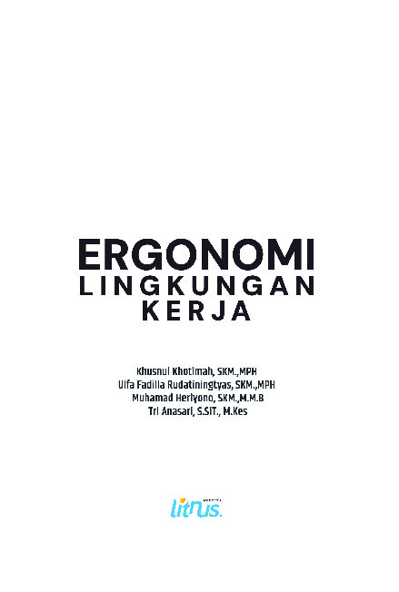 Sampul buku ERGONOMI LINGKUNGAN ...